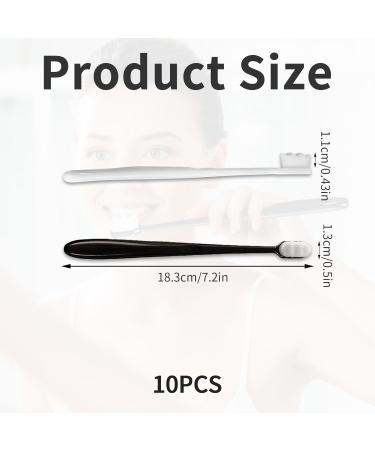 10-Piece Nano Toothbrush Set | Soft 20 000 Bristle Manual Toothbrush for Sensitive Gums - Ideal for Adults & Children - Buy Online on GoSupps.com