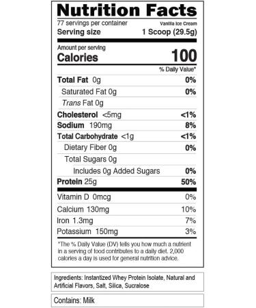 Evlution Nutrition 100% Whey Isolate Protein Powder - 25g Fast Absorbing Protein, No Sugar, Low-Carb, Gluten-Free - Vanilla Ice Cream 5lb - Buy Online on GoSupps.com