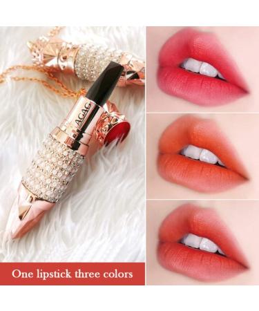 Kybbe Three-color Lipstick Non-stick Cup Matte Fashion Style Ladies Birthday Gift Black Color-changing - Buy Online on GoSupps.com