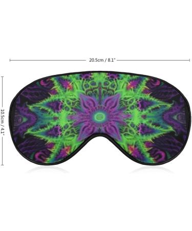 Psychedelic Laminated Sleep Eye Mask & Blindfold for Women Men - Elastic Strap for Sleep, Travel, Nap - Buy Online on GoSupps.com