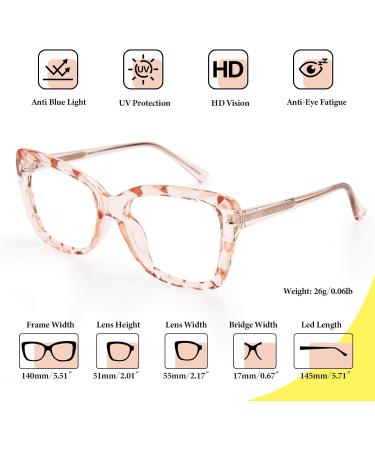 Shop Stylish Blue Light Blocking Glasses for Women - Pink | Ideal for Reading Gaming & Screen Time - Buy Online on GoSupps.com