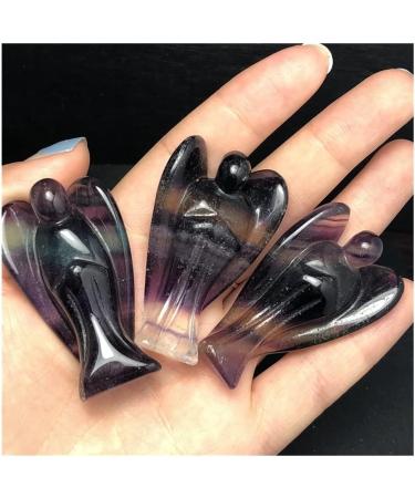 Natural Crystal Rough 1 Piece Natural Fluorite Crystal Carved Angel Reiki Beautiful Craft Stones - Buy Online on GoSupps.com