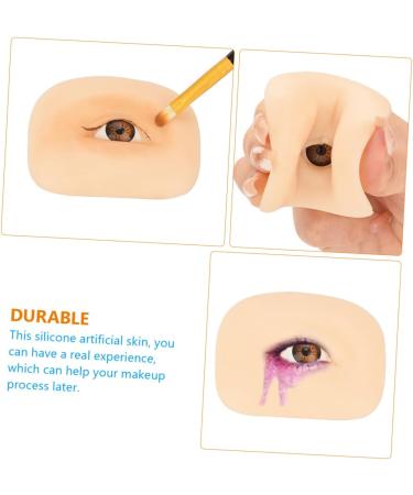 Professional Mold Reusable Blank Skin Silicone Up Simulated Left Eye Tool Make Practicing Practice 6.9x5.2cm As Shown 2 - Buy Online on GoSupps.com