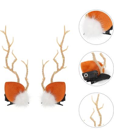 FRCOLOR 3 Pairs Christmas Glow Barrette Christmas Party Costume Hair Clip Flashing Hair Clips Seasonal Hair Bands Antlers Girls Dresses Deer Horns Hair Holder Resin Christmas Socks Led - Buy Online on GoSupps.com