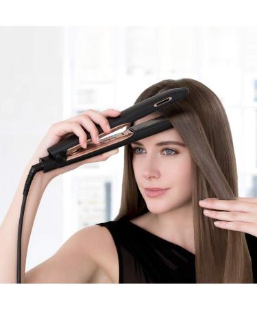Panasonic nanoe Flat Iron - Healthy Shiny Hair Styling Iron with Ceramic Plates & Heat Technology - EH-HS99-K (Black/Rose Gold) - International Shipping Available - Buy Online on GoSupps.com