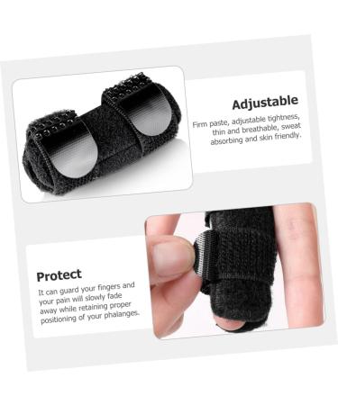 FRCOLOR 5pcs Breathable Finger Splint Set | Portable Finger Joint Brace for Fixation | Adjustable Finger Strap Support | Black - Buy Online on GoSupps.com