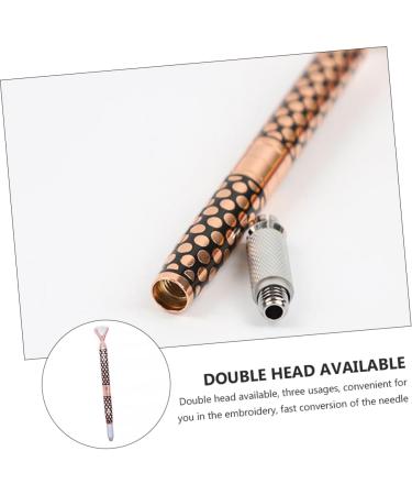 FOMIYES 2pcs Embroidery Pen Eyebrow Pen 3 Head Needle Pen Permanent Pen Eyebrow Kit Manual 3d Rose Gold - Buy Online on GoSupps.com