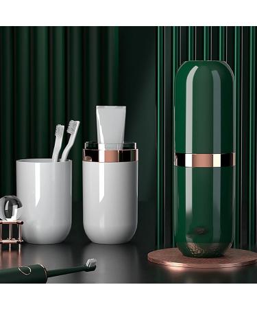 Digjobk Portable Toothbrush Cup & Organizer - Travel Case for Toothbrush & Toothpaste - Green - Buy Online on GoSupps.com
