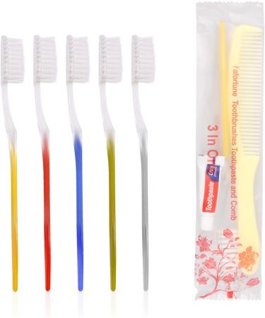 Disposable Toothbrushes with Toothpaste and Comb - Individually Wrapped for Homeless - 20pcs - Perfect for Hotel, Air Bnb, Shelter, Nursing Home, Charity - Buy Online on GoSupps.com