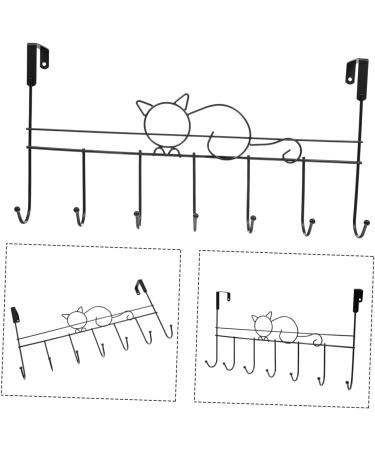 Holibanna Wrought Iron Door Hook Coat Hangers Hat Hanger Bath Iron Hook Wall Home Supplies Metal Iron Gate 41.5X23X5CM Black - Buy Online on GoSupps.com