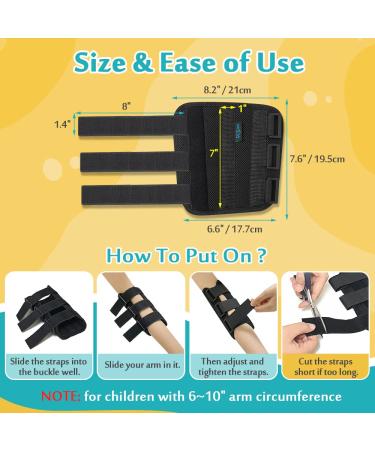 Pediatric Elbow Splint for Cubital Tunnel Brace | Ulnar Nerve Arm Immobilizer Support for Kids | Tendonitis & Radial Nerve Splint | Small Size, Black - Buy Online on GoSupps.com