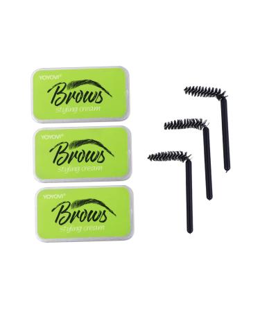 FOMIYES 3 Sets Natural Mascara Lamination Kit Eyebrow Styling Soap Eyebrow Styling Cream Modeling Supplies