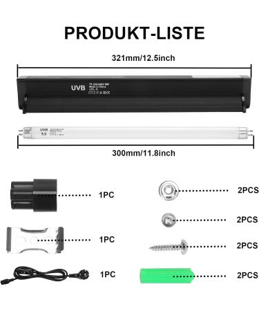 AIICIOO T5 HO UVB Lighting Combo Kit - 5.0 8W UVB Lamp for Reptile Terrariums - Buy Online on GoSupps.com
