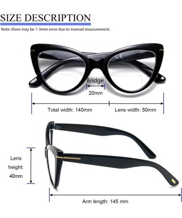 3 Pack Bifocal Cat Eye Reading Glasses for Women | Oversized Blue Light Blocking | Black Tea Tortoiseshell & Grey Tea Tortoiseshell - Buy Online on GoSupps.com
