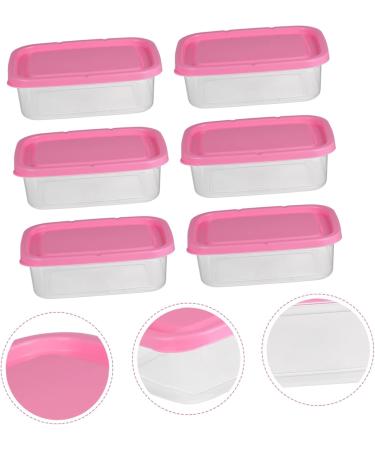 SHOWERORO 1 Set 6 Pcs Fresh Storage Lunch Box Pink Containers Plastic Fruit Storage Container Vegetable Food - Buy Online on GoSupps.com