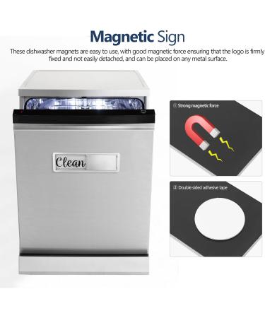 HOLIDYOYO Dishwasher Magnet Clean Dirty Sign Non-scratching Sticky Tab Clean Dirty Running Empty Magnet Lissabergs Slide Indicator for Better Kitchen Home - Buy Online on GoSupps.com