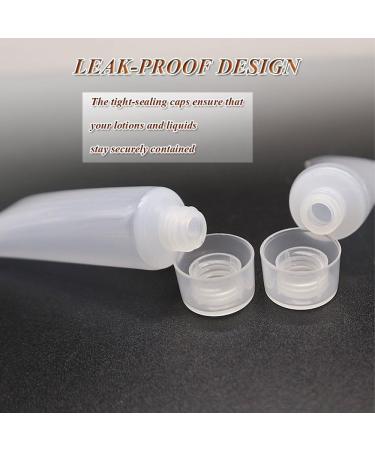 Refillable Travel Tubes 10PCS - 10ml Empty Squeeze Bottles for Facial Cleanser Hand Cream Lotion | Clear Plastic Mini Toothpaste Containers for DIY Projects - Buy Online on GoSupps.com