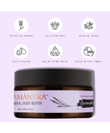 SEAMANTIKA - Beurre Corporel Min ral la Lavande - Hydratation Intense et Apaisante - pour Peaux S ches Sensibles - Enrichi en Beurre de Karit - Sans Parab nes Sulfates Huiles min rales - 250 ml - Buy Online on GoSupps.com