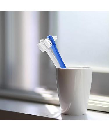 Ryaupy 3pcs Double Head Toothbrushes Set - Ideal Denture Cleaning Tool (Blue x 2 White x 1) - Shop Now for International Shipping! - Buy Online on GoSupps.com