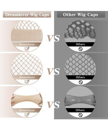 Dreamlover Long Hair Wig Cap - Fishnet Hair Net for Women - Natural Nude (3 Pieces) - Buy Online on GoSupps.com