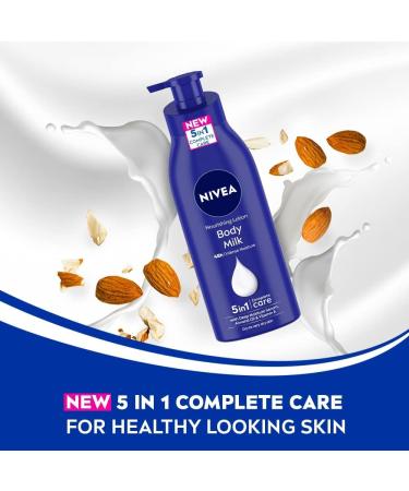 Indian NEVEA Body Lotion for Very Dry Skin Nourishing Body Milk with 2x Almond Oil for 48H Moisturization For Men & Women 400 ml - Buy Online on GoSupps.com
