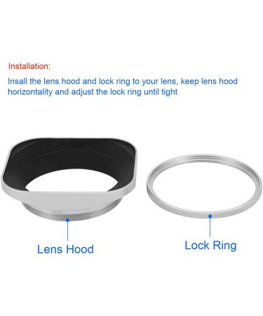 Haoge 55mm Square Metal Lens Hood with Cap for Leica APO Summicron and Summilux-R - Silver - Buy Online on GoSupps.com