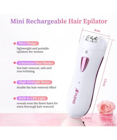 Facial Epilators for Women Facial Hair Remover with LED Light Mini Rechargeable Face Epilator Including Eyebrow Trimmer for Facial Armpit Bikini and Leg Cdk111403 - Buy Online on GoSupps.com