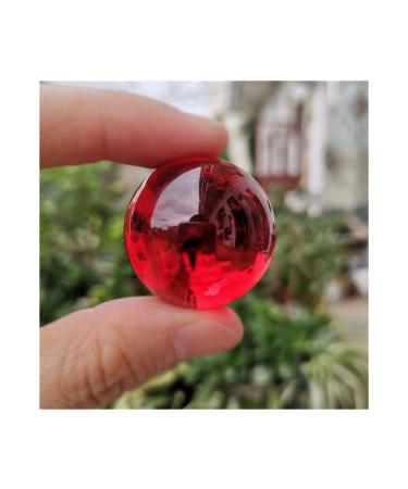 Fennchun crystal ice rack ball water wells bonsai glass ball main decoration ornaments feng shui figure marble ball gifts (color: red ball size: 30mm) 30mm red ball