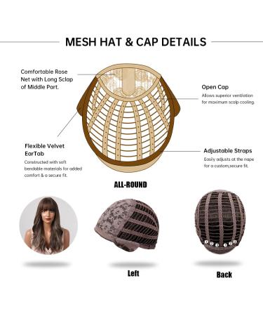 HAIRCUBE Long Brown Curly Wig for Women | Synthetic Hair Wig with Bangs - Shop Internationally - Buy Online on GoSupps.com