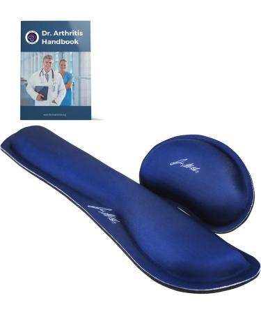 Doctor Developed Ergonomic Wrist Rest for Mouse & Keyboard and Perfect for Good Wrist Health Posture & Joint Conditions by Dr Arthritis - Blue