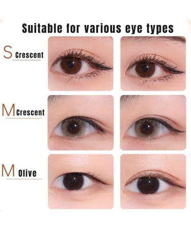 Waterproof Double Eyelid Tapes Invisible Eye Lifting Strips Waterproof Invisible Eyelid Lift Strips Multiple Sizes for All Eye Shapes 120 Strips/Pack (S-Crescent) - Buy Online on GoSupps.com