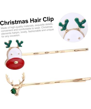 Amosfun 3 Christmas Hair Clips Holiday Party Hairpin Santa Barrettes Bobby Pins Decorative Hair Clips Xmas Kids Hair Pins Hair Clips for Girls Antler Barrette Metal Alloy Side Clip Child - Buy Online on GoSupps.com