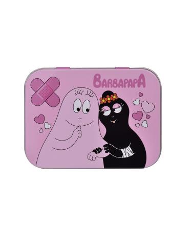 Barbapapa children's plaster licensed product - metal box - 24 plaster - beautiful design plaster storage box for children - suitable for backpack - Handbag Barbapapa 1 piece