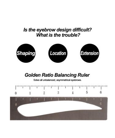 Buy Eyebrow Lineal Stencil | Three-Point Positioning Tool for Perfect Eyebrows | Semi-Permanent Makeup Accessories - Buy Online on GoSupps.com