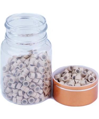 Kullke 5.0mm Micro Rings Silicon Lined Nano Beads for I Tip Hair Extensions 1000PCS - Beige Blond #6 - Buy Online on GoSupps.com