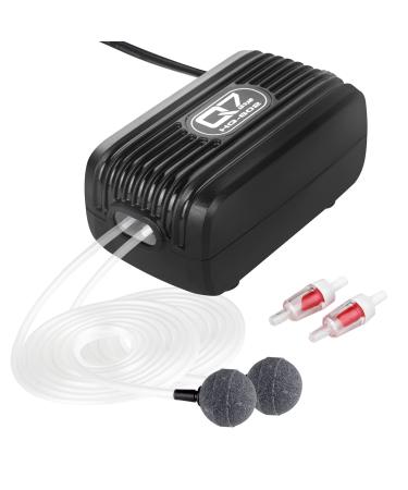No.17 Dual Outlet Aquarium Air Pump 3 W adjustable aquarium ventilation Ultra Silent oxygen bubble with Air Stone PCCTION VALUES Silicone hose for 1 to 80 gallons aquarium