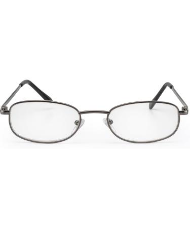 Filtral Light Reading Glasses - Unisex Narrow Oval Metal Reading Aid +1.50 Diopters - Anthracite - 1-Pack - Buy Online on GoSupps.com