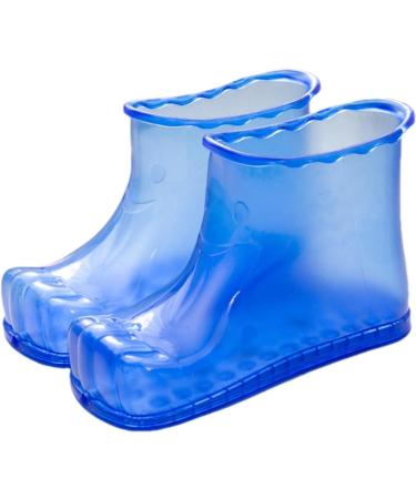 Foot Spa Soak Shoes | Waterproof Anti-Slip Foot Bath Shoes - Portable Household Foot Bath Shoes Colorful Foot Soaker Shoes for Men & Women Height 18cm 45 Yards Blue - Buy Online on GoSupps.com