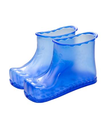 Foot Spa Soak Shoes | Anti-Slip High-Density Foot Soaking Boots - Portable Household Foot Bath Shoes Colorful Foot Soaker Shoes for Men & Women Height 18cm 45 Yards Blue