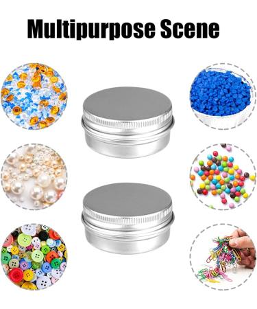 8 Pieces Aluminum Container 30ML Small Aluminum Can with Screw Cap Round Silver Aluminium Tin Cosmetic Jars for Carrying Makeup Creams Lotions - Buy Online on GoSupps.com