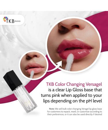 Buy TKB Color Changing Versagel Lip Gloss Base | Clear to Pink | Vegan & Cruelty-Free | DIY Customizable | Long-Lasting | Made in USA - 8 Ounce - Buy Online on GoSupps.com