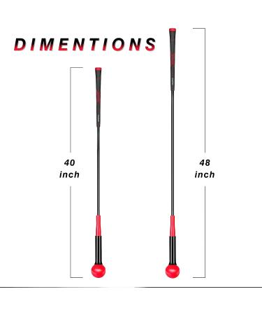 CHAMPKEY Golf Swing Trainer - Improve Tempo & Flexibility | Ideal for Indoor & Outdoor Practice - Red 48 - Buy Online on GoSupps.com