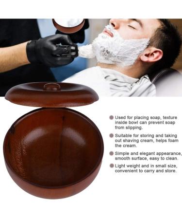 Rubber Wood Shaving Soap Cream Bowl for Men - Foaming Shaving Bowl with Lid | International Shipping - Buy Online on GoSupps.com