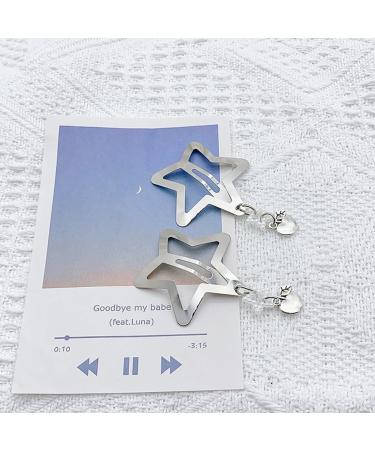 xbiez Cute Star Snap Hair Clip Set Lovely Hair Clip with Pearls Tassels Hairpins for All Hair Bangs Hair Pins 2000s Girls Star style - Buy Online on GoSupps.com