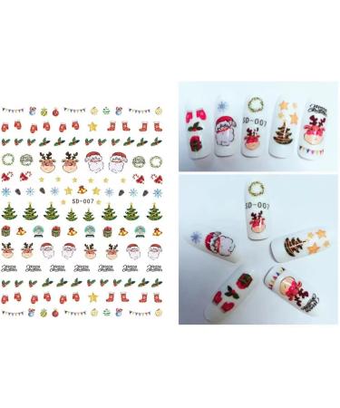 Christmas Nail Stickers 9 Sheets Self-Adhesive Nail Decal for Kids Deer Snowman Nail Art Decoration Design Supplies - Buy Online on GoSupps.com