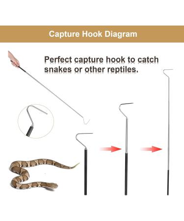 Stainless Steel Extensible Telescopic Snake Hook Reptile Catcher Elasticity for Reptile Hunting Game Finders(100CM) - Buy Online on GoSupps.com