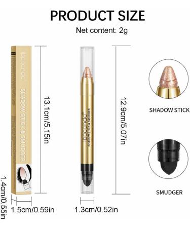 Eyeshadow Pencil Waterproof Double Head Eye Brightener Stick Long Lasting Brightener Eyeshadow Pencil Eye Shadow Highlighter Stick Makeup Tool Pochy 3# - Buy Online on GoSupps.com