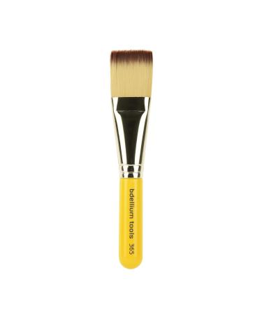 Bdellium Tools Travel Series 365 Square Mask Brush - Short Wooden Handle for Easy Face Mask Application - Yellow 1pc - Buy Online on GoSupps.com