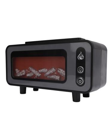 Flame Oil Diffuser Vintage Fireplace Aroma Diffuser 200ml Decoration 7 Color LED Light Relieve Fatigue Auto Stop for Home (Black) Genericaomsb6u5ki-12