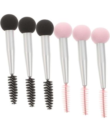 Healeved 18 Pcs Sponge Makeup Brush Eyebrow Sponge Brush Mascara Eyelash Brush Makeup Puffs Aluminum Tube - Buy Online on GoSupps.com